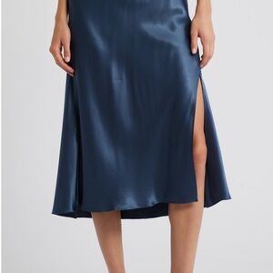 Rails Maya Midnight Blue Satin Skirt